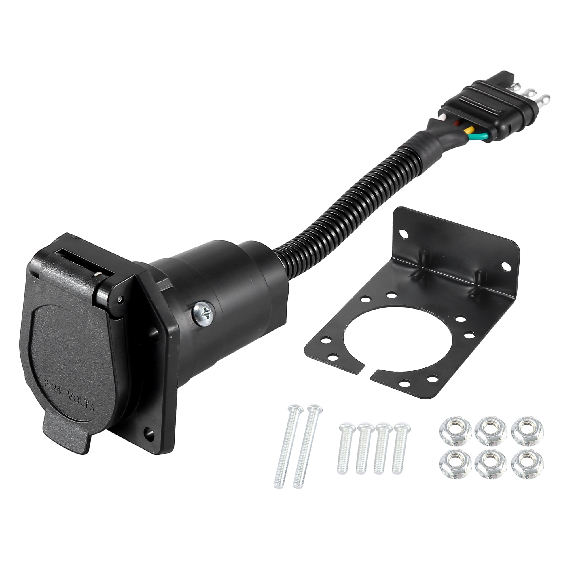 ⑦CAR ADAPTER 第4世代 MAX OEM Unique Bargains 4 Pin to 7 Pin 4 Wire Trailer Plug Adaptor