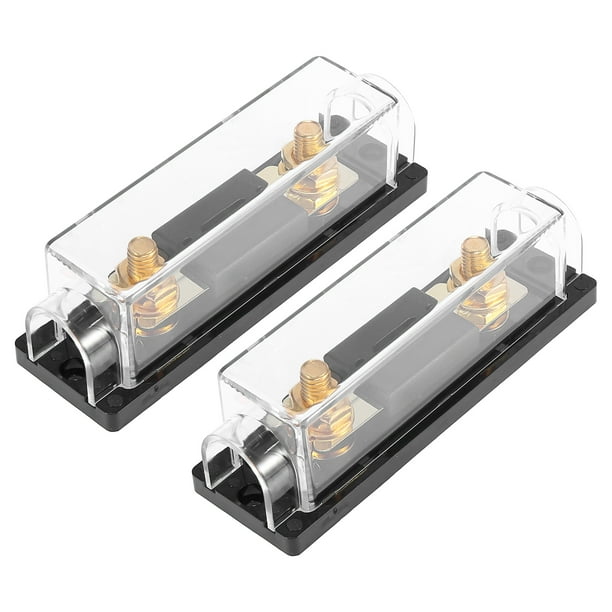 2 Piezas Negro Coche Audio 30Amp ANL Fusible con En Línea Soporte Fusible