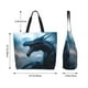 thumbnail image 5 of Balery Blue Thunder Storm Dragon Bolsa Tote Estilo Estético con Cremalleras, Bolsa de Hombro, Bolsa de Compras Grande y Plegable, 5 of 8
