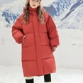 thumbnail image 6 of XIMIN Kid Girls Full Length Long Puffer Down Coat Zip Parka Removable Hood Buttoned Slit Hem Thickened Quilted Padded Jacket Winter Warm Outerwear, 6 of 9