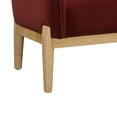 thumbnail image 4 of Lifestyle Solutions Falstead Mid-Century Modern Loveseat, Red Velvet Fabric, 4 of 6