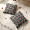 thumbnail image 2 of Christmas Pillow Covers 20x20 Set of 2 Buffalo Plaid Striped Christmas Pillow Green Red Christmas Decorations Throw Pillow Cover for Living Room Couch Sofa, 2 of 6