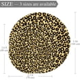 thumbnail image 2 of Large Round Floor Mat Round Rugs Leopard Vector Carpet Non-Slip Soft Yoga Kid's Play Pet Floor Mat for Bedroom Study Room Living Room Kitchen, 3.3-Feet, 2 of 7