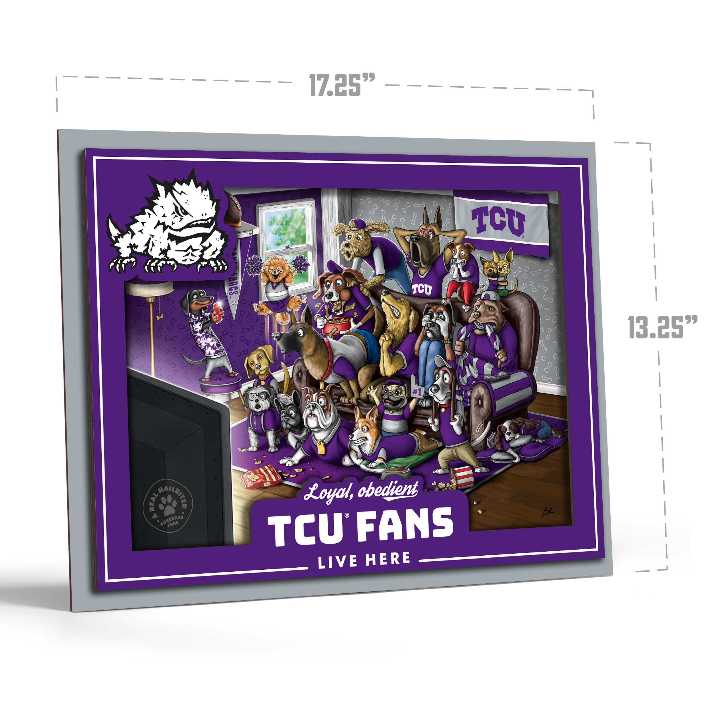 YouTheFan NCAA TCU Horned Frogs Purebred Fans Wall Art