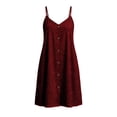 thumbnail image 2 of Bosfbaoi Dresses for Women Casual Plaid Cami Dress A-Line Beach Vacation Sundress Button Front V-Neck Sleeveless Womens Dresses with Pockets Summer Dresses for Women 2026, 2 of 6