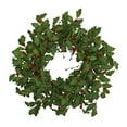 thumbnail image 3 of Nearly Natural 4476 28 in. Holly Berry Artificial Wreath, 3 of 5