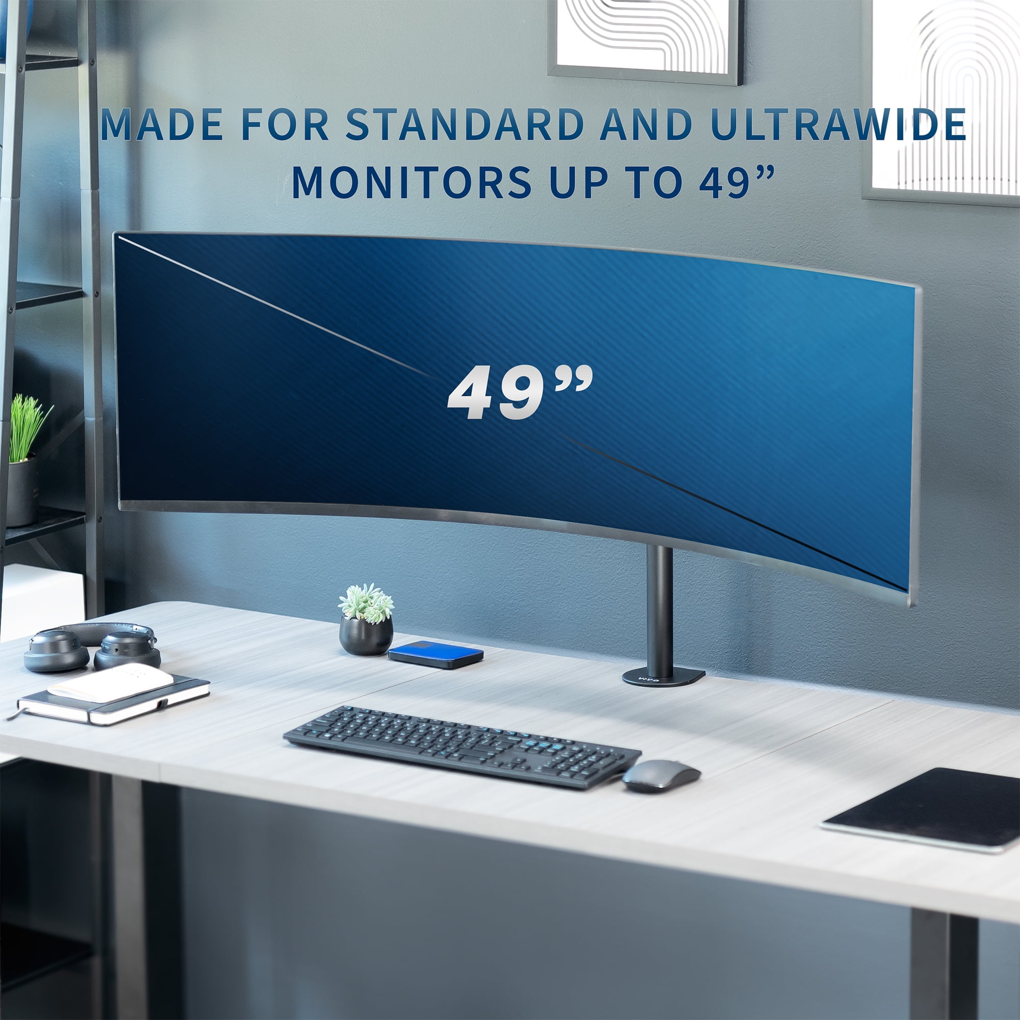 VIVO Single Ultrawide Monitor Desk Mount, Adjustable Stand for Screens up to 49"