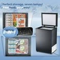 thumbnail image 5 of KNDKO 2.8cu.ft Chest Freezer, Freestanding Top Open Door Compact Freezer with Removable Basket, Adjustable 7 Thermostat and Bottom Defrost Water Drain for Apartment/Home, Black, 5 of 7