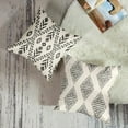 thumbnail image 3 of Throw Pillow Covers Home Decor Set of 4 Tribal Black White Tribal Boho Bohemian Ikat Black Pillow Cases Decorative 18 x 18 Inches Outdoor Cushion Couch Sofa Pillowcases, 3 of 6