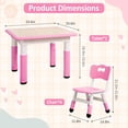 thumbnail image 3 of Para niños' height - adjustable mesa y sillas set con superficie con grafiti para 4 asientos, 3 of 5