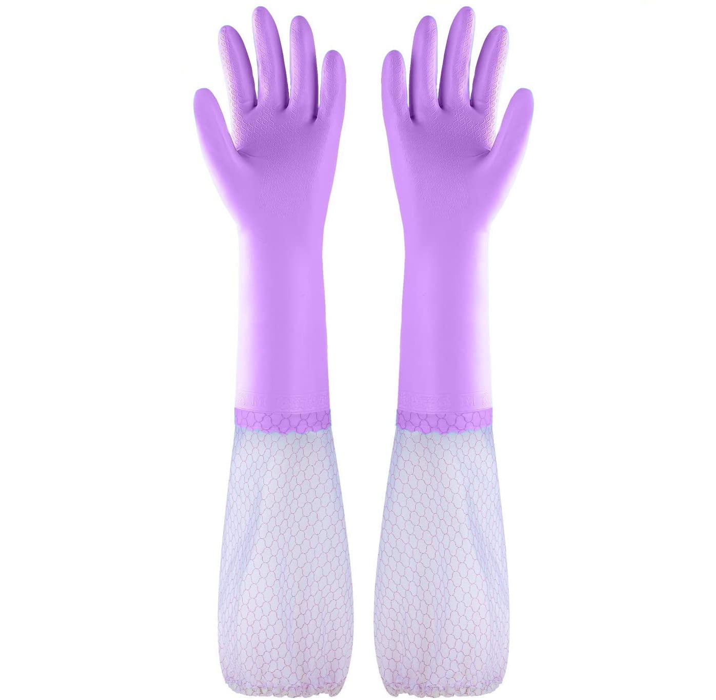 Reusable Dishwashing Cleaning Gloves with Latex Free, Long Cuff,Cotton