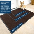 thumbnail image 2 of jyt Front Door Mat Indoor Outdoor Entrance, 2-Pack 29.5 x 17 Inch, Waterproof Heavy Duty Doormat, Fade Resistant, Low Profile, Easy Clean Patio Porch Welcome Floor Mats for Entry, Grey, 2 of 14