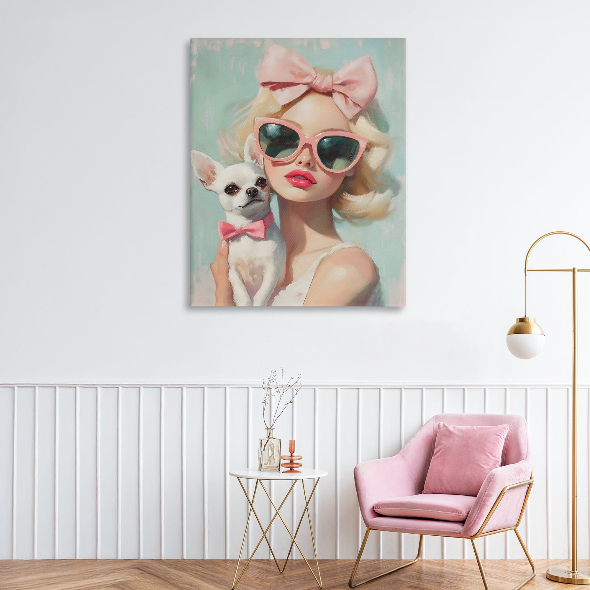 Stupell Industries Girl with Chihuahua Canvas Wall Art, design by The Prints Vibe