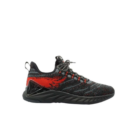 

[E91617] Mens Peak Taichi 1.0 Black Melange Red Running Shoes - 11