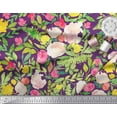 thumbnail image 2 of Soimoi Poly Georgette Fabric Flower & Leaves Watercolor Print Sewing Fabric Yard 42 Inch Wide, 2 of 3
