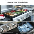 thumbnail image 3 of Brand Man Propane Gas & Charcoal Grill Combo with Griddle Dual Fuel BBQ Grill for Outdoor Barbecue, Sliver & Black, 3 of 10