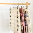 thumbnail image 5 of Paquete de 3 perchas para pantalones, ahorro de espacio, organizadores de armario y almacenamiento de 6 niveles, perchas para faldas con clips, organizador de armario, organización de ropa y, 5 of 5