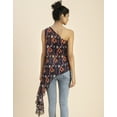 thumbnail image 4 of Moomaya Sleeveless Single Shoulder Asymmetric Printed Top - Women's Stylish Top, 4 of 9
