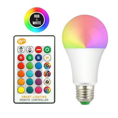 EEEKit 10W Smart LED Light Bulb, E27 16 RGBW Color Changing Lamp with Remote Contro, RGB Atmosphere Lighting and 65W Equivalent White Daily