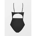 thumbnail image 5 of SMZ Women's One Piece Swimsuit Plunge Neckline Cutout Criss Cross Bathing Suit, 5 of 5