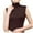 Brown, variant on Women Basic Camisoles Casual Tank Tops Pile Neck Under A Tight Vest High Neck Thin Base Summer Sleeveless Casual Shirts