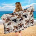 thumbnail image 4 of Garronmavis Running Horses Car Seat Towel Cover Stain Resistant Breathable Non-Slip 1 PC Front Seat Car Seat Protector with Storage Bag Universal Fit for Cars SUV Trucks Sedan Van, 4 of 9
