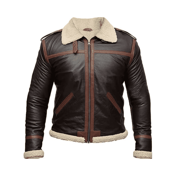 B3 Bomber Jacket Mens Brown Leather Bomber Jacket B3 Aviator Jacket Mens Brown Leather Jacket Shearling Aviator Jacket Mens Shearling Jacket size 4XL