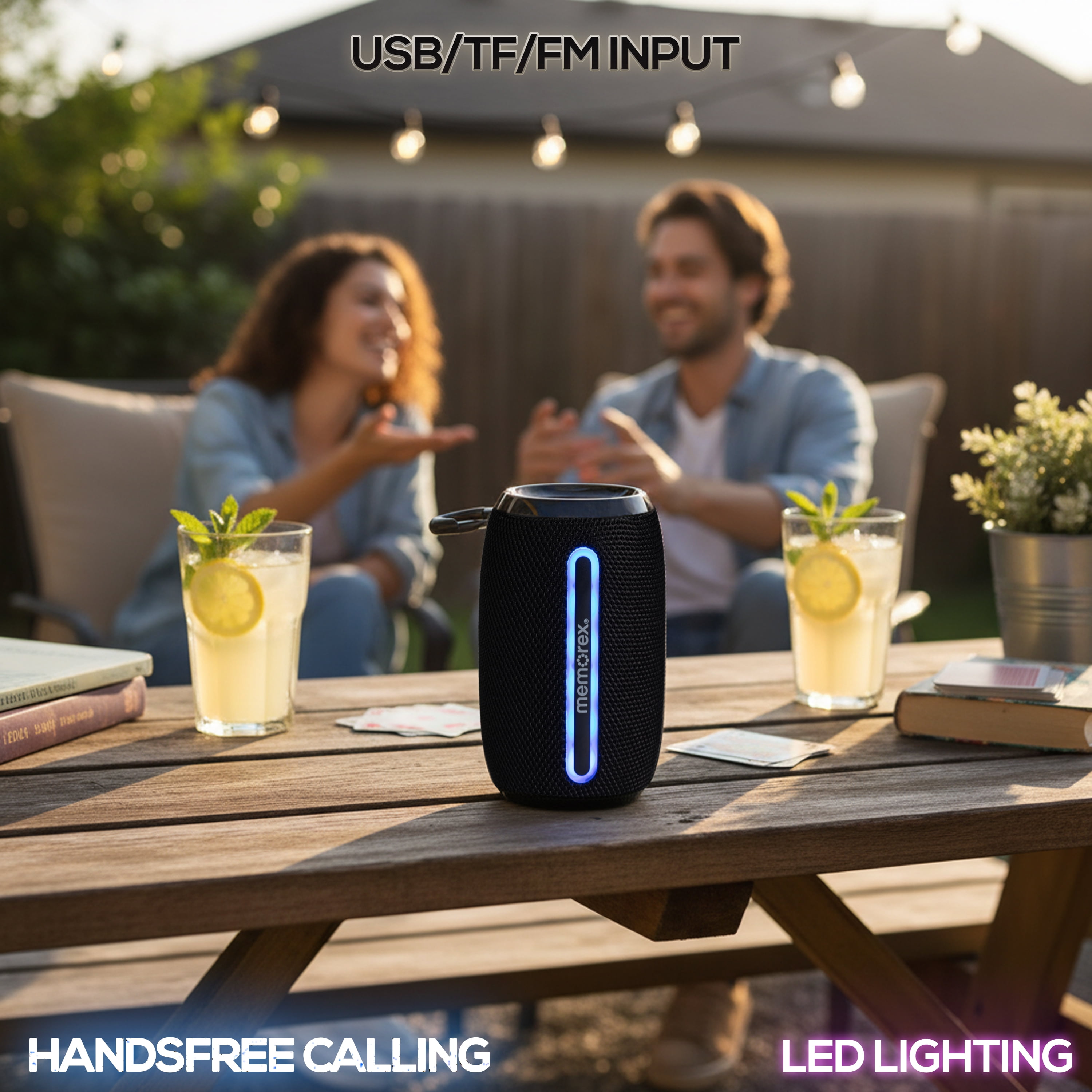 Memorex 3-in-1 Wireless Audio Bundle – Bluetooth Headphones, True Wireless Earbuds & Portable Speaker, Bluetooth 5.1, Hands-Free Calling, Black
