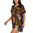 thumbnail image 2 of Saiise Five Nights At Freddy'S Pajamas Sets for Women Soft Short-Sleeved Pjs with Lounge Shorts Two Piece Sleepwear S-4XL, 2 of 7