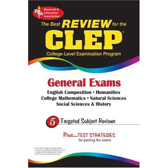 Pre-Owned The Best Review for the Clep: General Exams : Featuring the Latest on the Clep Computer-Based Tests (Cbts) (Rea Test Preps,) Paperback