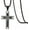 Black-Silver, variant on Men's Cross Necklace Silver/Gold 316 Stainless Steel Crucifix Jesus Pendant Necklace for Men Jewelry Rolo Chain for 20“24" 28”