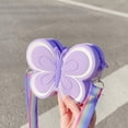 thumbnail image 3 of Jiibva Butterfly-Themed Mini Crossbody Bag, Silicone Small Purse with Colorful Strap, 3 of 7