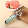 thumbnail image 4 of Cortador rebanador de tenedor de sandía de acero inoxidable de portabilidad 3 en 1 for cocina de Camping, 4 of 6