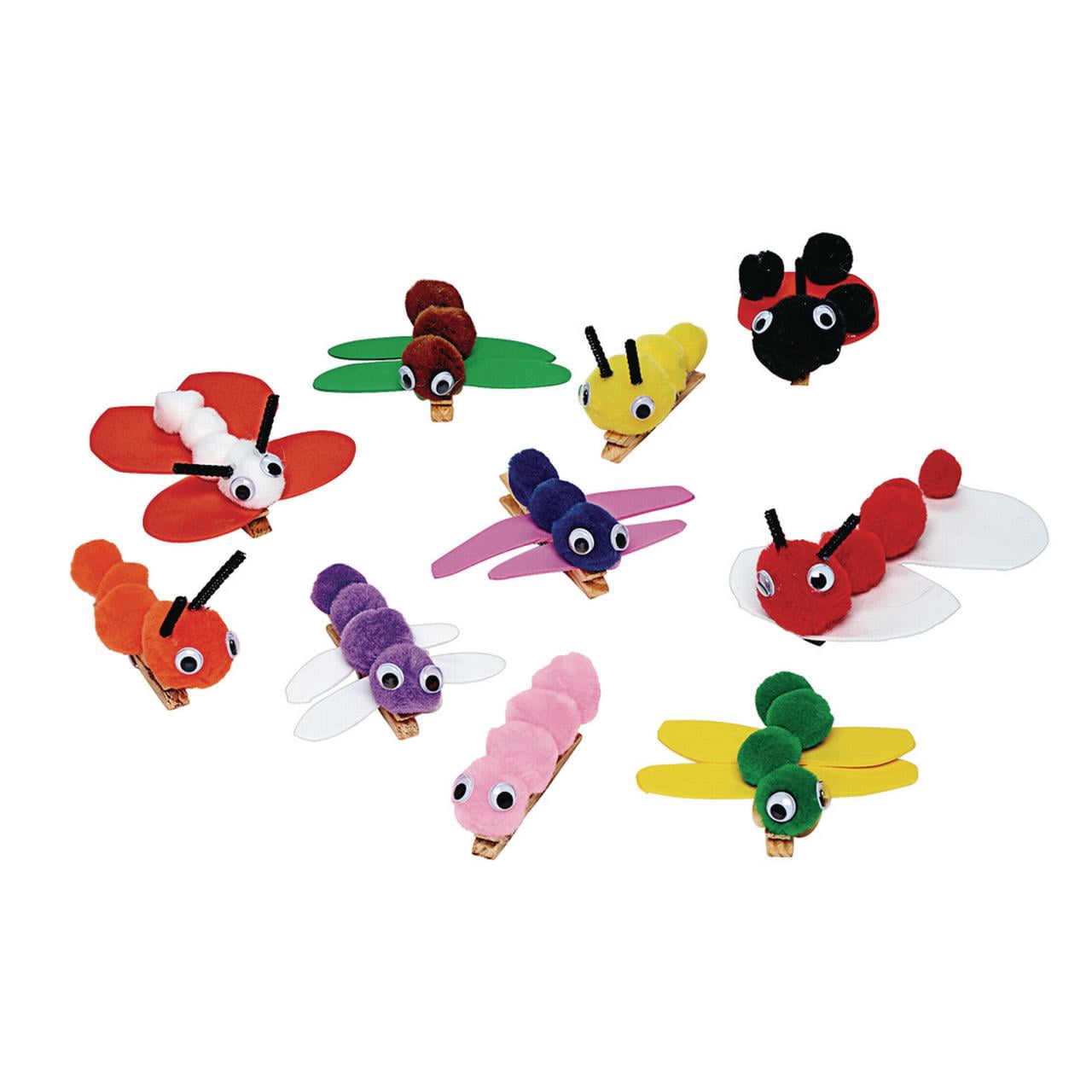 Colorations Single Color Pom-Poms, Value Pack ? Set of 10 Colors
