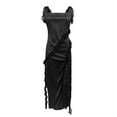 thumbnail image 4 of Women Spaghetti Strap High Slit Bodycon Maxi Dress - Square Neck Backless Party Club Dress, Floral Print, Perfect for Cocktail & Clubwear, 4 of 5