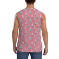 thumbnail image 4 of KLL Pastel Christmas Trees on Pink Print Workout Tank Tops Gym Sleeveless Fitness Muscle Tee-Large, 4 of 7