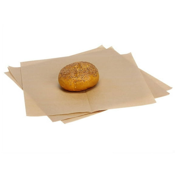A1 Bakery Supplies Kraft Deli Wrap Wax Papers, 12 x 12 Inch Sheets, Brown, 1000 Count, 1000 Pack