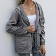 thumbnail image 1 of [BRAND Clearance Sale!]Veste de Pluie de Randonnée Extérieure Veste Mode Section Mince Vêtements Imperméables pour Femmes à Capuche à Cordon, 1 of 10