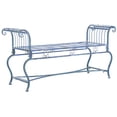 thumbnail image 4 of SAFAVIEH Brielle Outdoor Patio Traditional Garden Bench, Antique Blue, 4 of 8