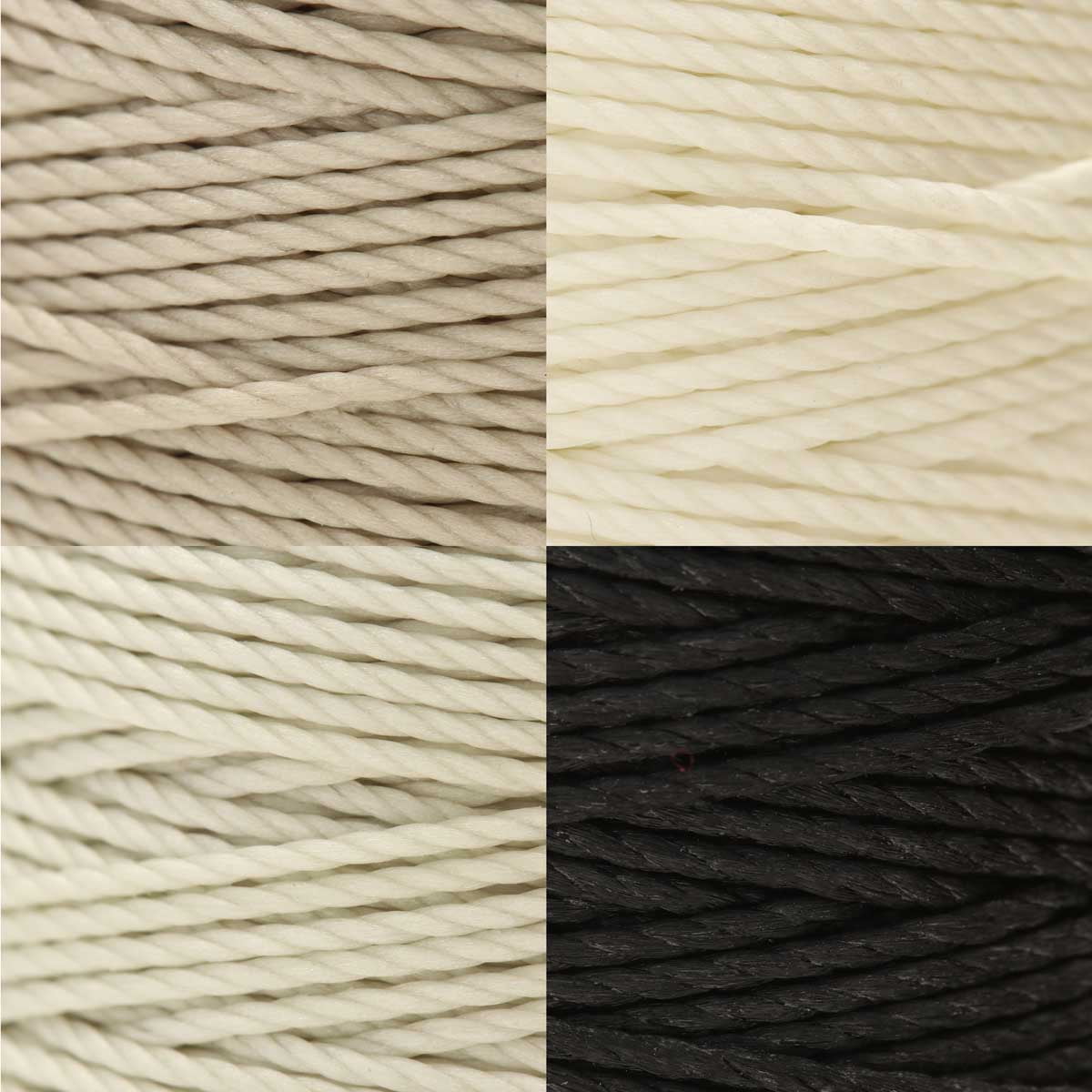 The Beadsmith S-Lon Heavy Nylon Cord – Salt & Pepper Mix – TEX400, .9mm Diameter, 4-Pack, 35 Yard Spools – For Stringing Beading Crochet, Micro-Macrame Jewelry & Kumihimo Projects