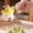 Yellow, variant on Aodebiao Ceramic Mushroom Storage Jar for Dry with Stainless Steel Fruit Forks Kitchen Measuring Baking Spoons Cooking Measuring Spoons for Kitchen Baking Tool Utensil