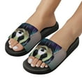 thumbnail image 5 of GZHJMY Stylish Slides for Women Men, Cute Funny Panda Wearing Hoodie Soft Flexible Slip-on Sandals Slippers, 5 of 7