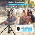 thumbnail image 5 of 70 inch Phone Tripod, Extendable Selfie Stick Tripod with Remote, Portable Cell Phone Tripod Stand, Lightweight Travel, 5 of 5