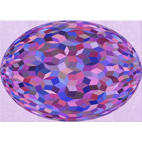 Ahgly Company Machine Washable Indoor Rectangle Transitional Dark Orchid Purple Area Rugs, 2' x 5'