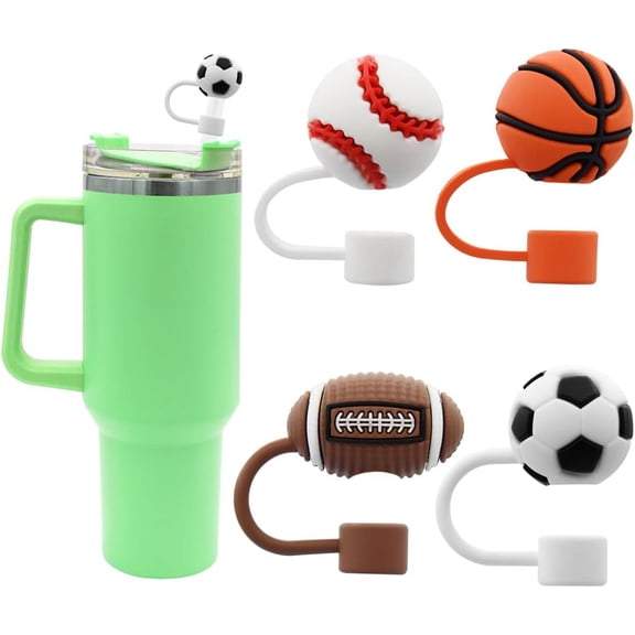 Straw Cover Cap for Cup,Straw Topper Compatible for 30&40 Oz Tumbler with Handle,10mm 0.4in Dust-Proof Reusable Straw Tips Lids,Straw Tip Covers for Christmas Gifts