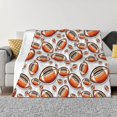 thumbnail image 3 of Throw Blanket for Couch, Rugby American football grey Super Soft Fuzzy Comfy Warm Throw Blanket, Cuteness Lightweight Cozy Plush Flannel Blanket & Throws for Sofa and Bed All Season, 3 of 5