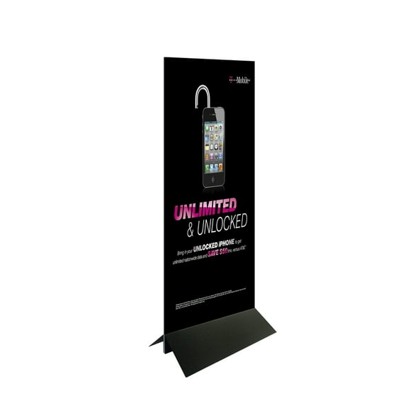 Signworld 24" Floor Mount Sign Holder - Great for Signs and Displays! (Trade Show, Display Panel, Graphic Display)