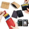 thumbnail image 1 of Bolso de cuero para tarjetas, con cepillo antirrobo, de cuero RFID, funda para tarjetas de PU, bolso universal para tarjetas pequeño y exquisito para mujer, con gran capacidad para tarjetas, 1 of 5