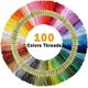 thumbnail image 3 of Kit de bordado, kit de punto de cruz con instrucciones, 5 bastidores de bambú para bordar, 100 hilos de colores, 3 piezas de tela Aida y herramientas de punto de cruz para, 3 of 5