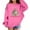 Hot Pink, variant on Children's Casual Pullover Sweatshirt with Christmas Tree Book Stack Print Long Sleeve Crewneck Loose Fit Top for Winter Holiday
